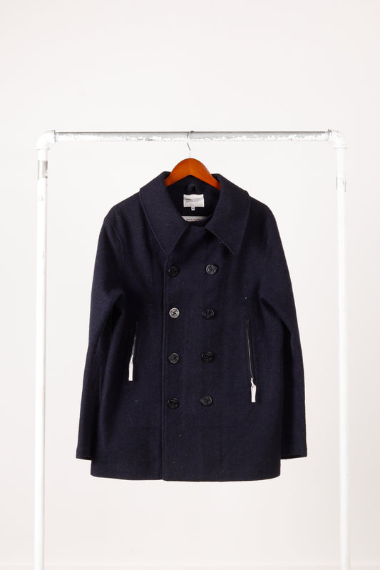 Visvim AW08 'Harris Tweed Lieutenant' Pea Coat Navy (2008)