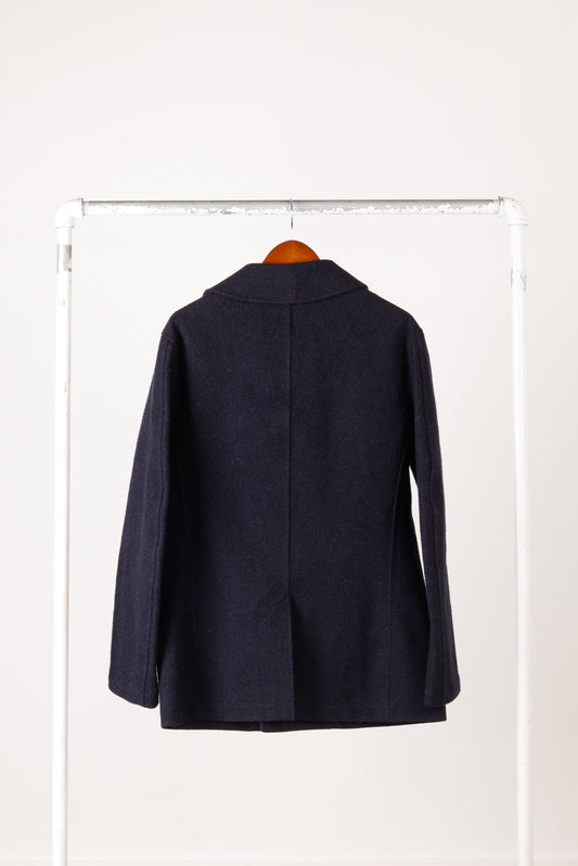 Visvim AW08 'Harris Tweed Lieutenant' Pea Coat Navy (2008)