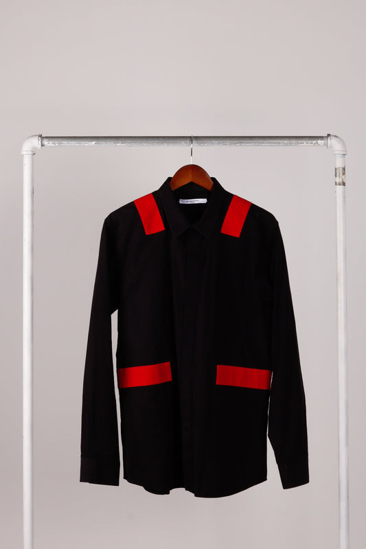 Givenchy FW21 'Contrast Panel' Shirt Black (2021)