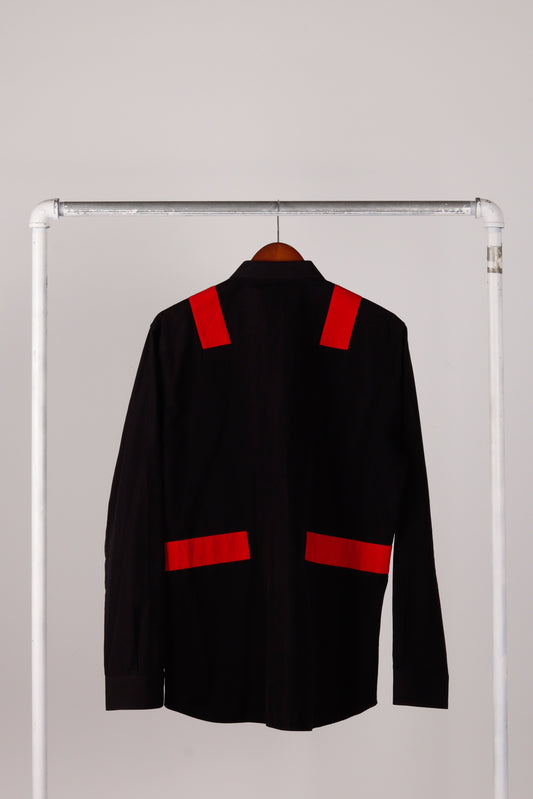 Givenchy FW21 'Contrast Panel' Shirt Black (2021)