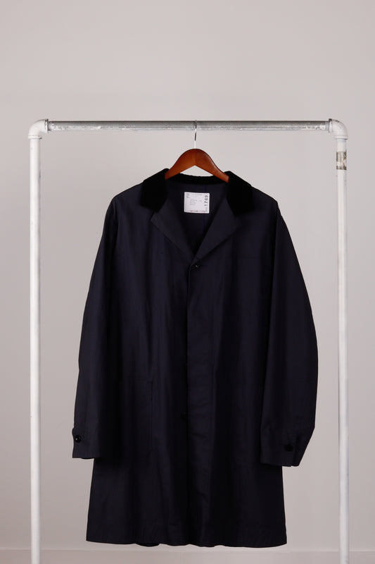 Sacai Womens SS18 'Oversized Cotton Trench' Coat Navy (2018)