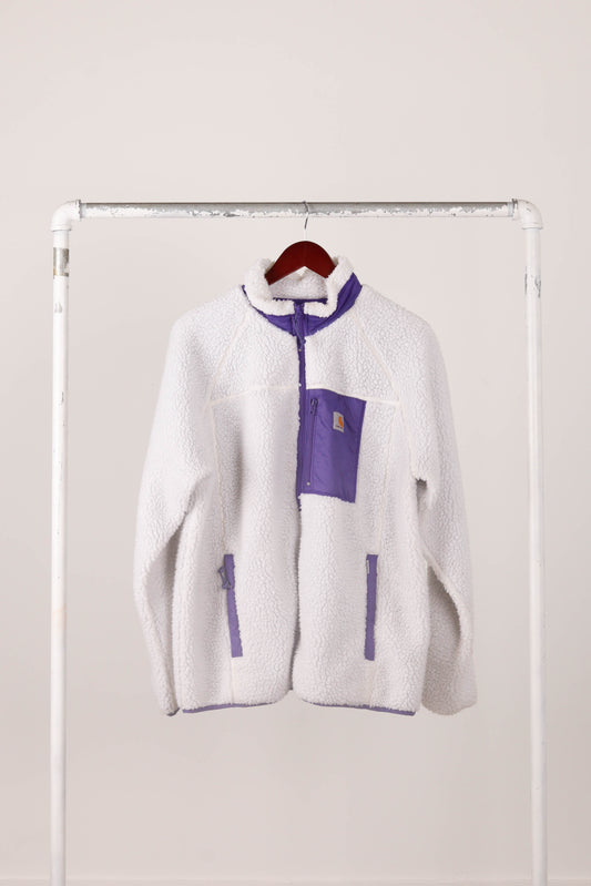 Carhartt WIP FW20 'Prentis Sherpa' Fleece Jacket Purple (2020)