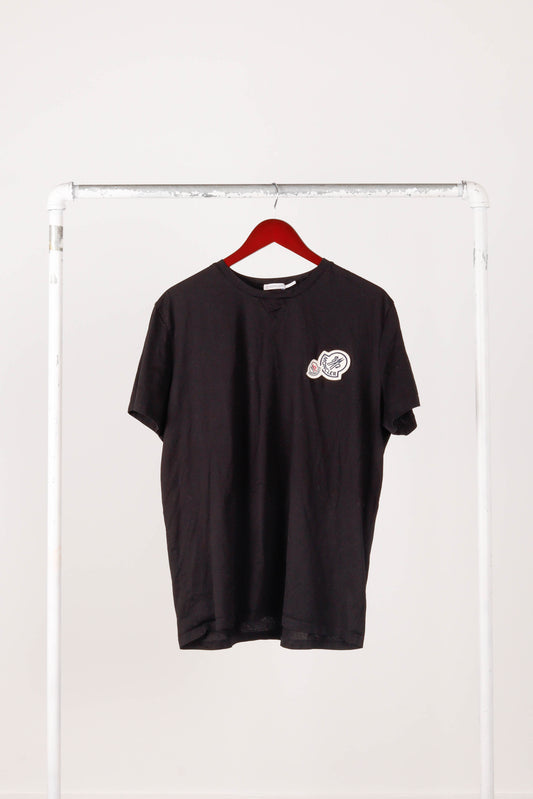 Moncler SS21 'Double Logo Patch' T-Shirt Black (2021)