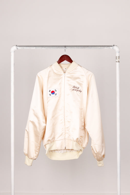 Vintage 1988 Seoul Olympics 'Custom Torch Bearer' Satin Jacket