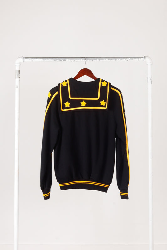 Vintage 80's 'Star Tapped Seam' Sailor Zip-Up Sweatshirt