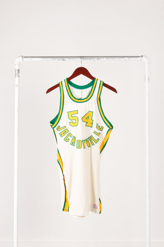 Vintage 70's Wilson 'Jacksonville University #54' Basketball Jersey White