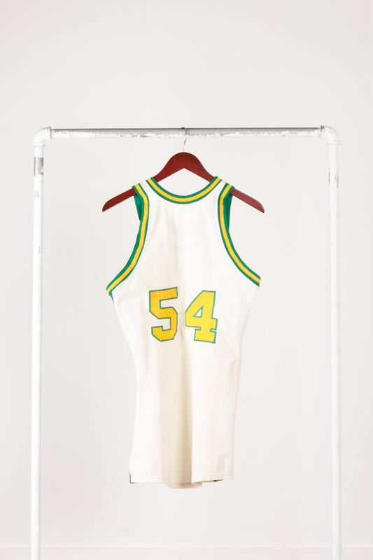 Vintage 70's Wilson 'Jacksonville University #54' Basketball Jersey White