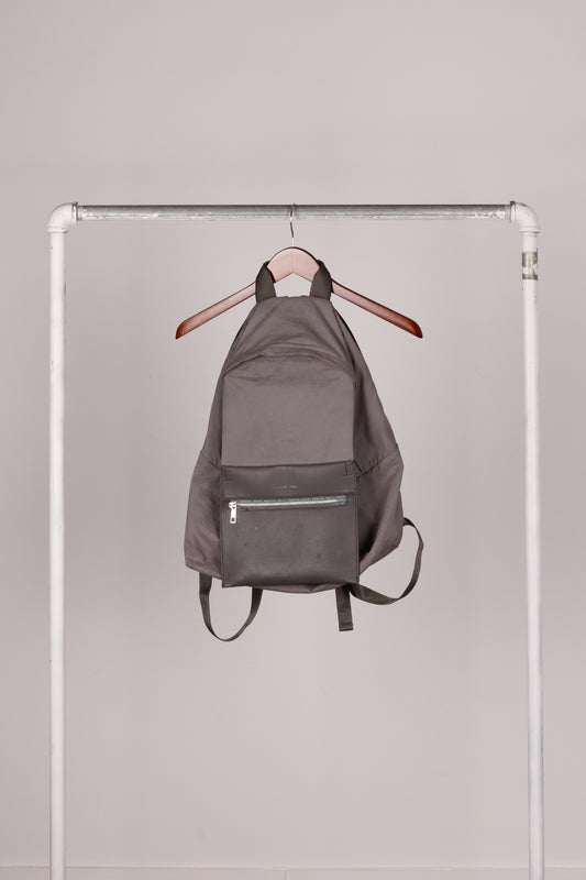 Number Nine 'Logo Engraved' Nylon Backpack Grey