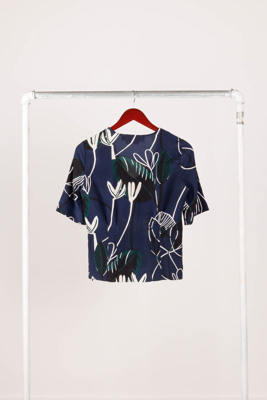 Marni SS14 'Drawn Botanic Print' Silk Blouse (2014)