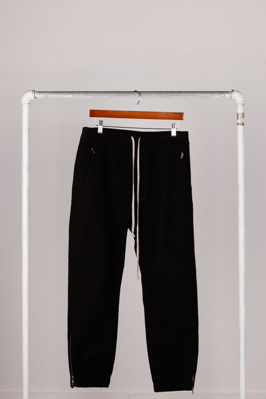 Rick Owens FW22 'Cropped Track' Pants Black (2022)