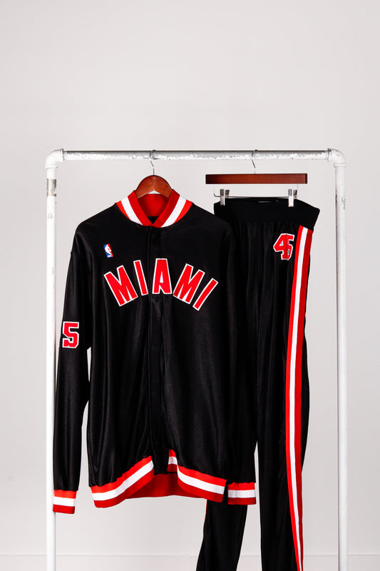 Vintage 1988 Sand Knit Miami Heat 'Player Issued John Shasky' Warm Up Suit Away