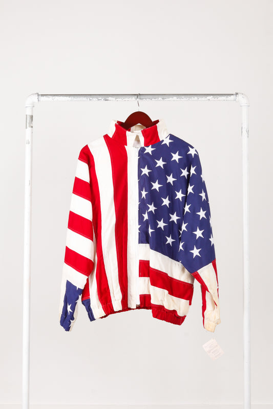 Vintage 1993 Limited Edition LTD 'American Flag' Zip Up Jacket