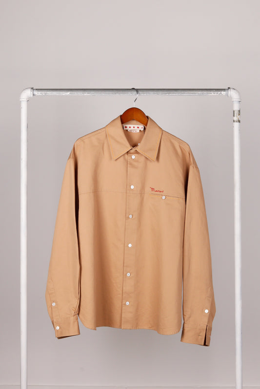 Marni SS23 'Contrast Sitch' Shirt Beige (2023)