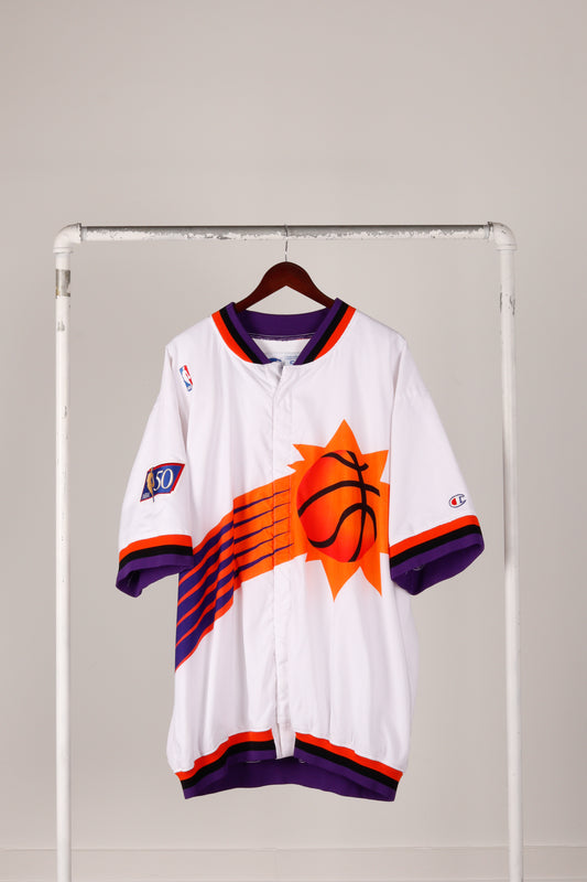 Vintage 1996 Phoenix Suns 'Team Issued NBA 50th Anniversary Patch Warm Up' Top Home