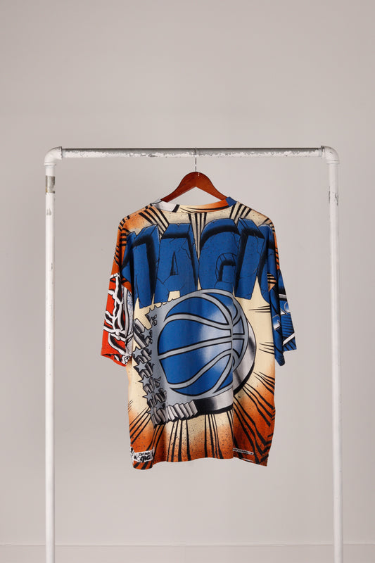 Vintage 1992 Orlando Magic 'Magic Johnson Brand All-Over Print' Tee