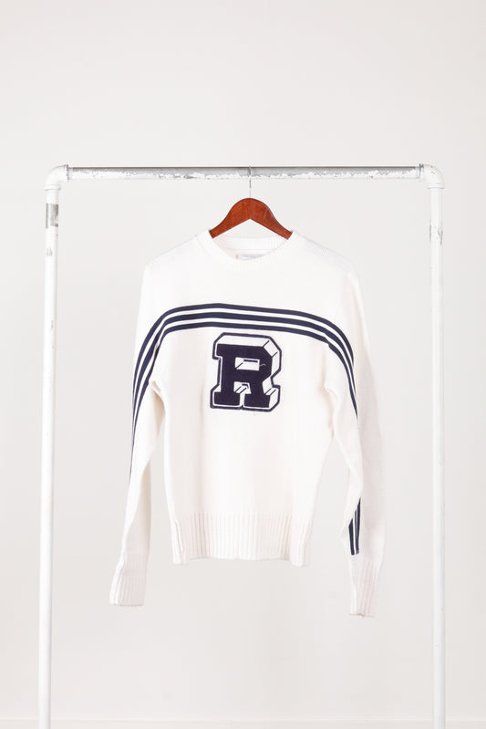 Vintage 70's Bristol Products 'Chenille R Patch' Cheerleader Sweater