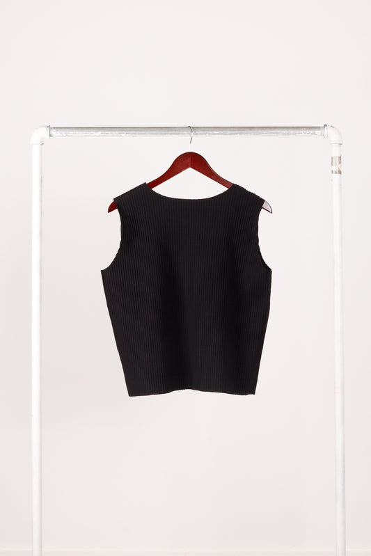 me Issey Miyake SS10 'Pleated' Tank Top Black (2010)