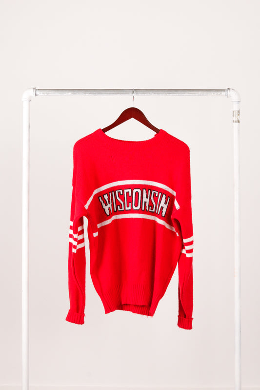 Vintage 1984 Cliff Engle 'University Of Wisconsin' Knit Sweater