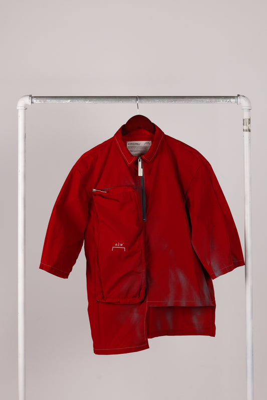 A COLD WALL SS18 'Speckled Polyester Utility' Shirt Red (2018)