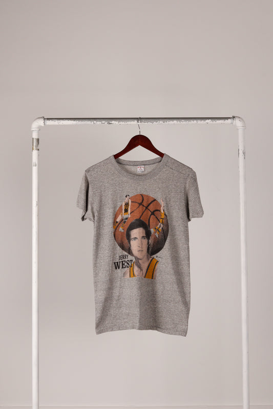 Vintage 60's Los Angeles Lakers 'Jerry West Basketball' Tee