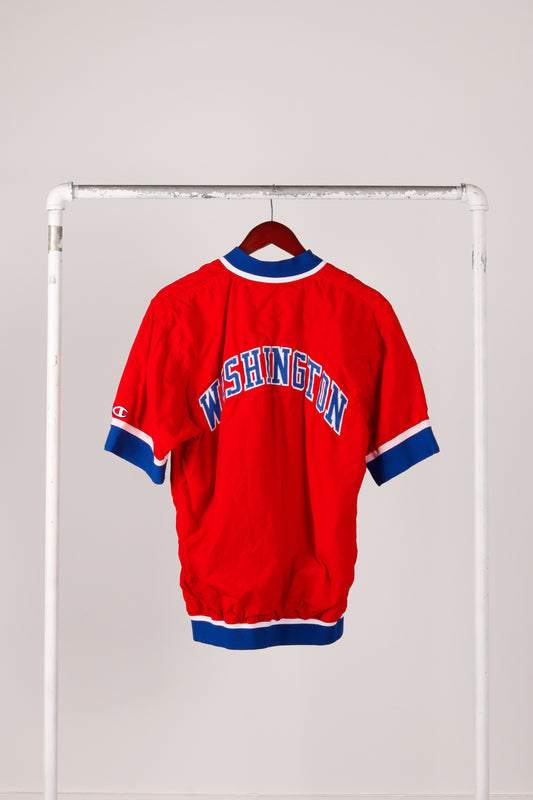 Vintage 1992-93 Champion 'Washington Bullets Shooting' Away Top Red