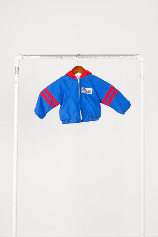 Vintage 90's New England Patriots 'Zip Up Windbreaker' Toddler Jacket