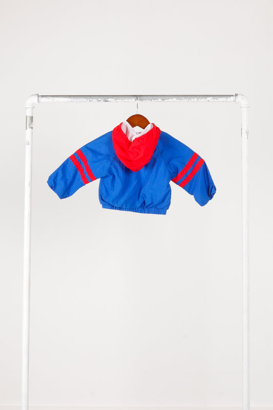 Vintage 90's New England Patriots 'Zip Up Windbreaker' Toddler Jacket