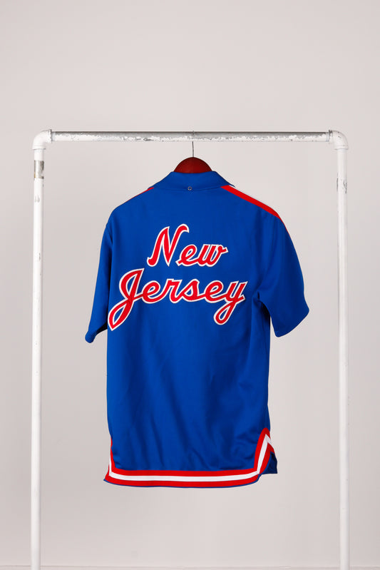 Vintage 1983-84 Rawlings 'New Jersey Nets Away Team Issue' Shooting Shirt Blue