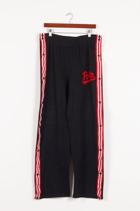 Vintage 90's Polo Sport 'Basketball Tear Away' Lounge Pants Black