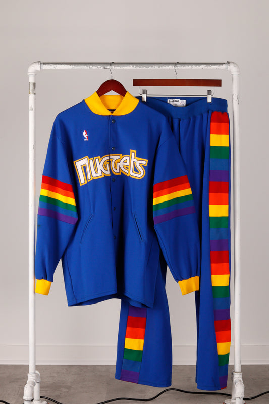 Vintage 1988 Sand Knit Denver Nuggets 'Warm Up' Suit Away