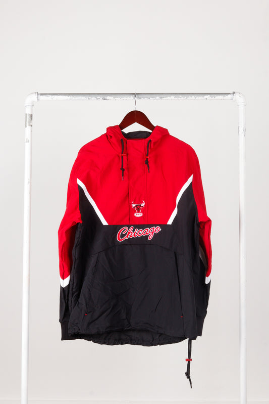 Mitchell & Ness 'Chicago Bulls Half Zip Anorak' Pullover Jacket (2018)