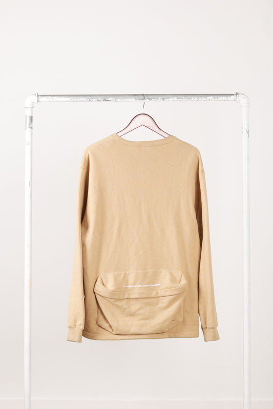 UNDERCOVER FW20 'Back Pocket' Crewneck Sweatshirt Beige (2020)