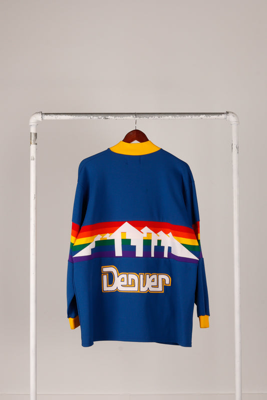 Vintage 1986 Sand Knit Denver Nuggets 'Warm Up' Jacket Away