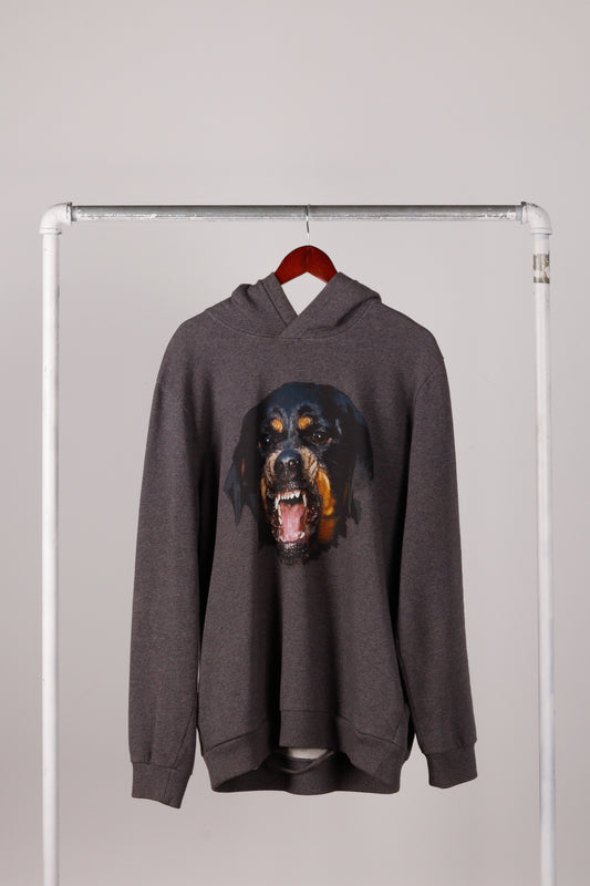 Givenchy FW11 'Rottweiler Print' Hooded Sweatshirt Grey (2011)