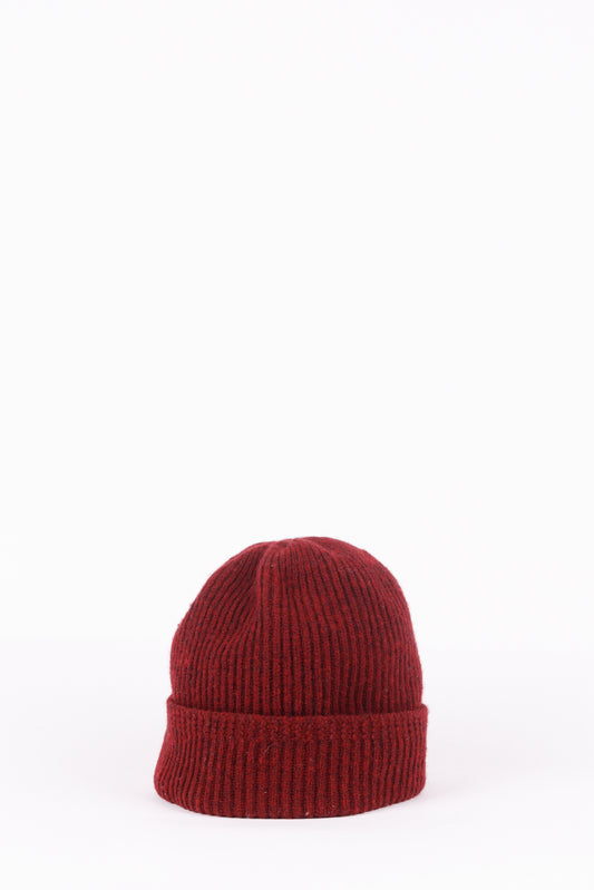 Visvim 'Ribbed Knit' Beanie Burgundy