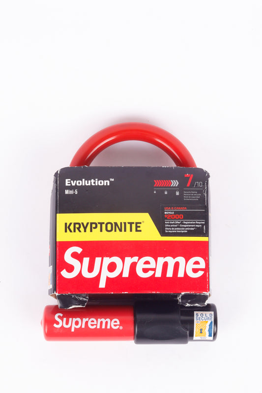 Supreme x Kryptonite FW15 'Evolution Mini' Bicycle U-Lock Red (2015)