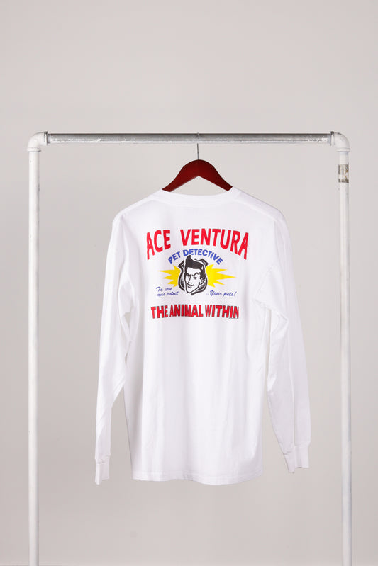 Vintage 1995 Ace Ventura Pet Detective 'Business Card Promo' L/S Tee