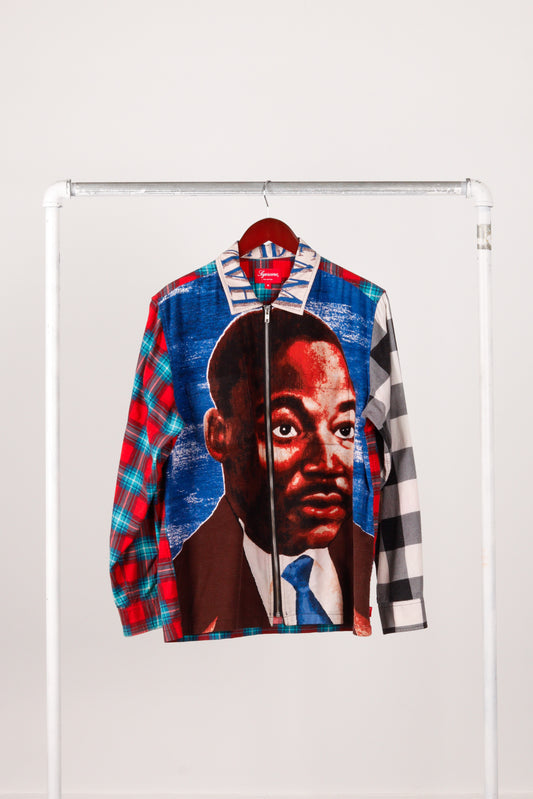 Supreme SS18 'Martin Luther King' Zip-Up Flannel Shirt (2018)