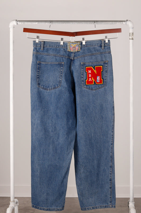 Vintage 2003 Jeff Hamilton NBA 'Team Varsity Patched' Jeans