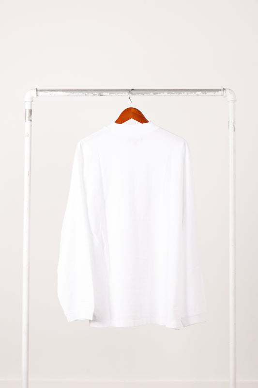 Supreme FW23 'Classic Logo' Mock Neck L/S T-Shirt White (2023)