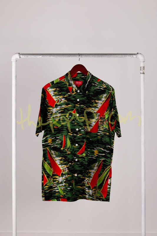 SS11 Supreme 'Hawaiian' S/S Shirt Green (2011)