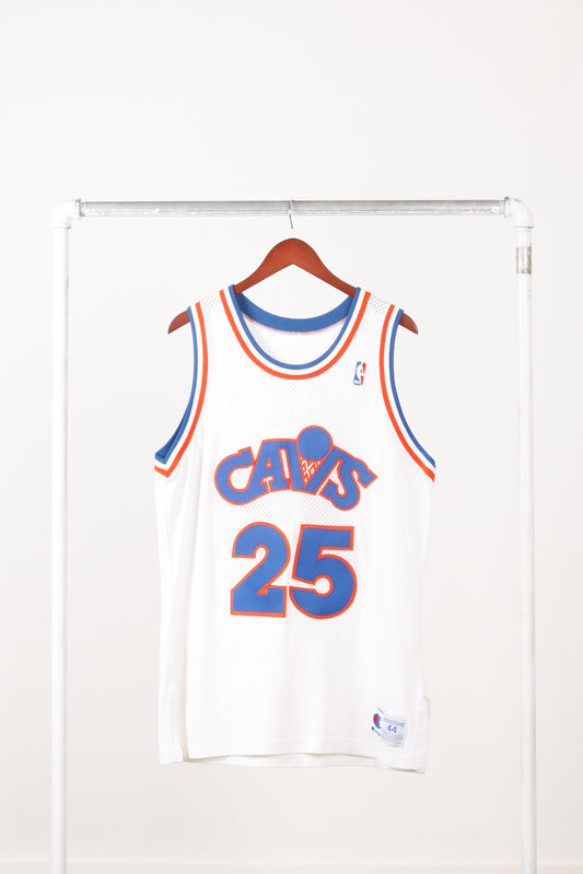 Vintage 90's Champion 'Cleveland Cavaliers Mark Price Authentic' Home Basketball Jersey White