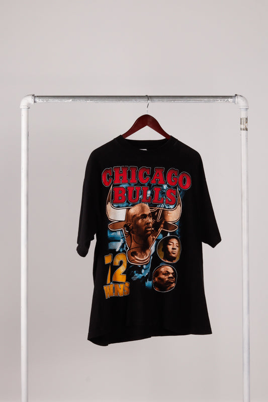 Vintage 1996 Chicago Bulls 'Soon To Be World Champions 72 Wins' Rap T-Shirt