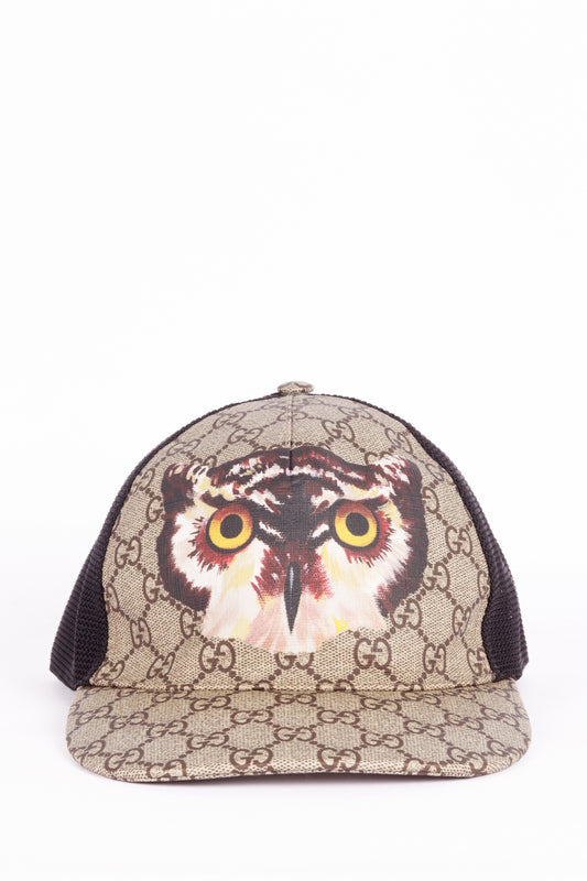 Gucci FW17 'Owl Print GG Supreme' Baseball Hat (2017)