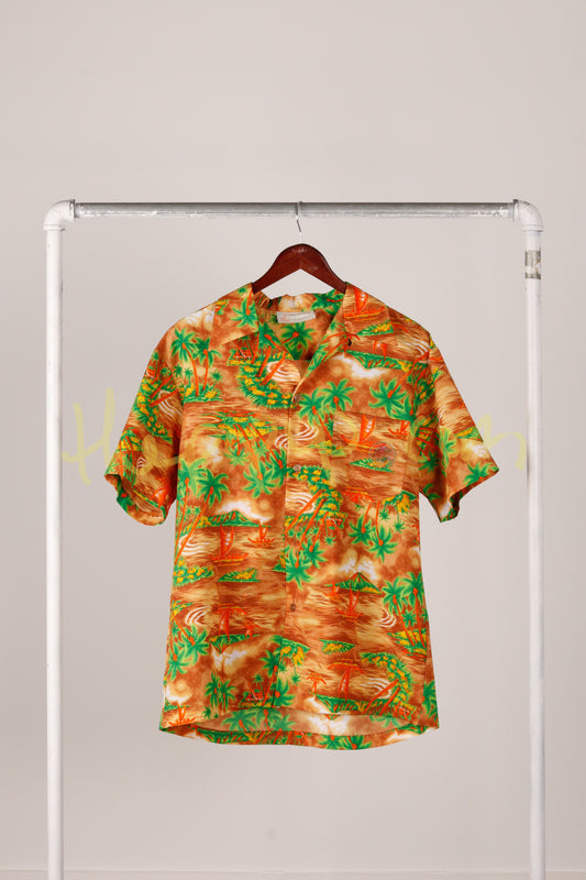 Vintage 60's Royal Hawaiian 'Aloha' Shirt Orange