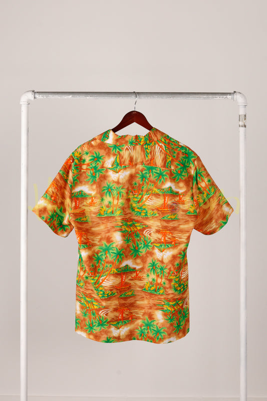 Vintage 60's Royal Hawaiian 'Aloha' Shirt Orange