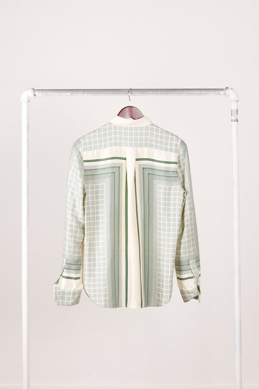 Celine by Phoebe Philo SS13 'Resort Collection Geometric Foulard Print' Silk Shirt (2013)