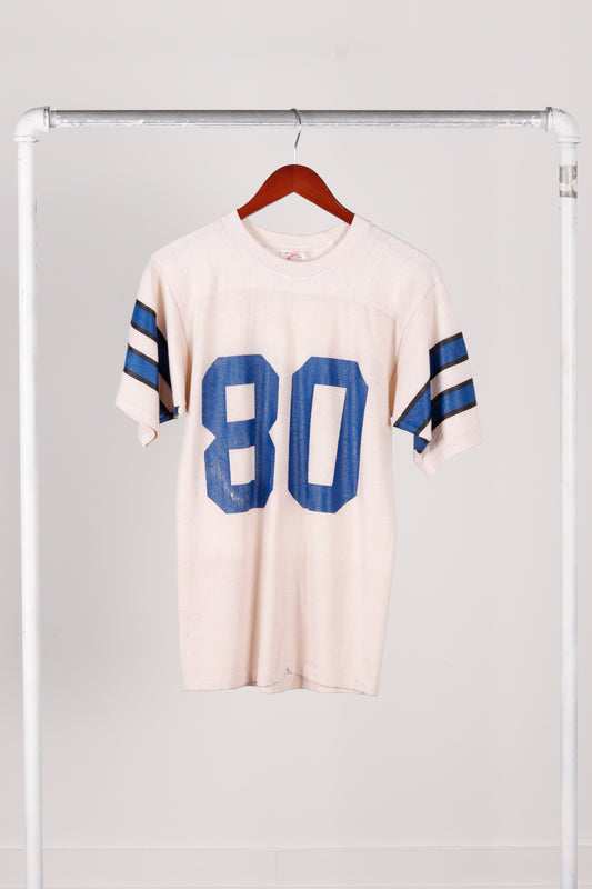 Vintage 70's 1st String 'Number 80' Football Jersey White