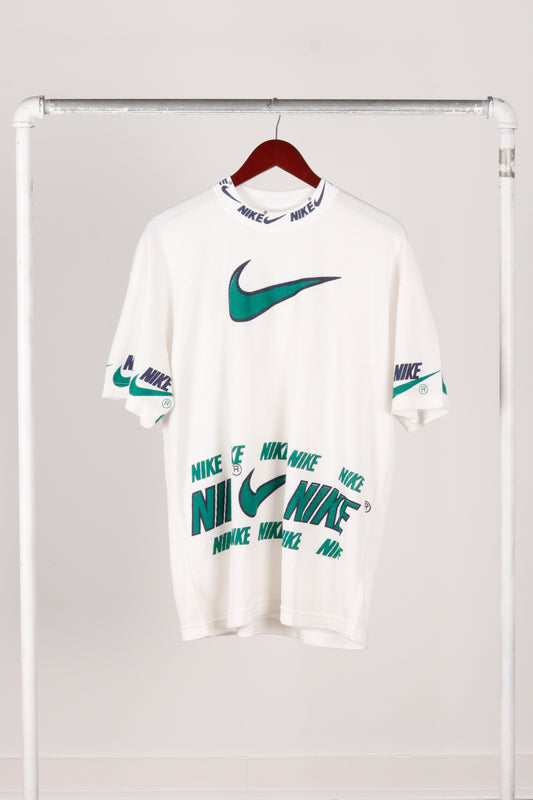 Vintage 90's Bootleg Nike 'Multi Logo' Waffle Knit Tee