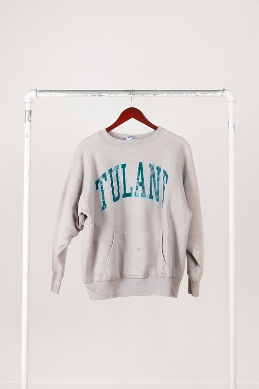 Vintage 80's Champion 'Tulane Double Layered Kangaroo Pocket' Crewneck Sweatshirt